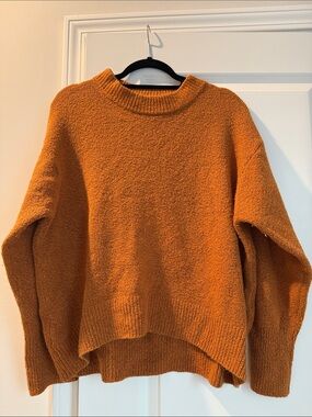 Ava & Viv Chunky Crewneck Sweater in Burnt Orange